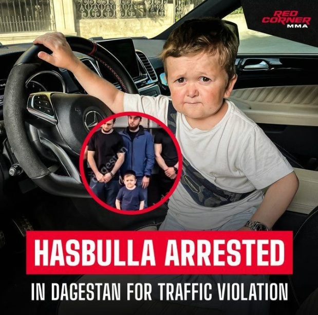 Hasbulla, star di TikTok e aspirante lottatore di arti marziali miste, arrestato in Daghestan per aver infranto il codice della strada durante un addio al celibato