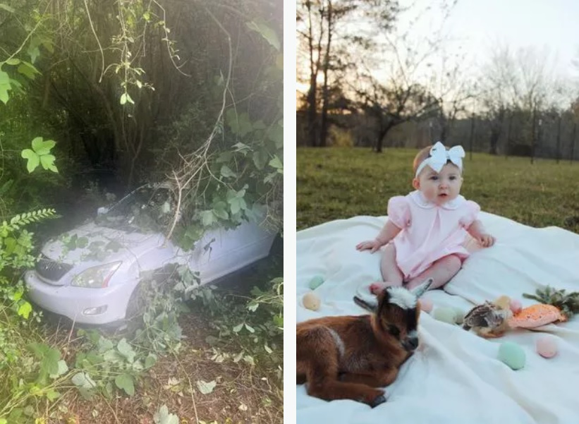 Neonata di nove mesi sopravvive 14 ore in un’auto rovente per il caldo grazie ad un finestrino rotto