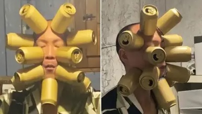 Uomo giapponese entra nel Guinness World Record per aver aspirato 11 lattine con la sua testa