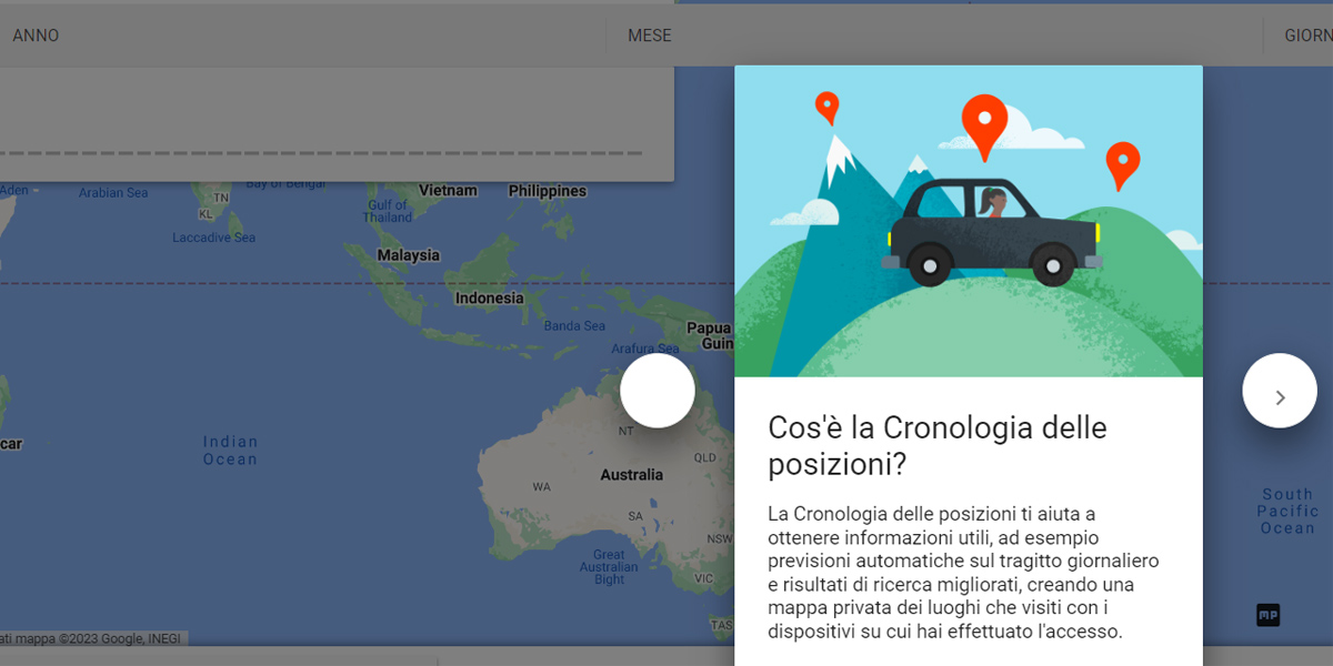 Google cronologia delle posizioni. Privacy online Google