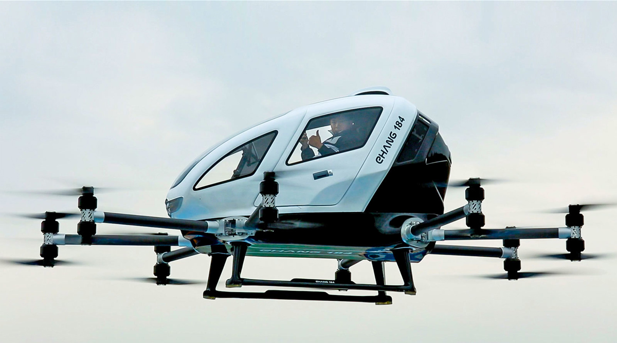 EHang EH216-S, il primo aerotaxi senza pilota al mondo