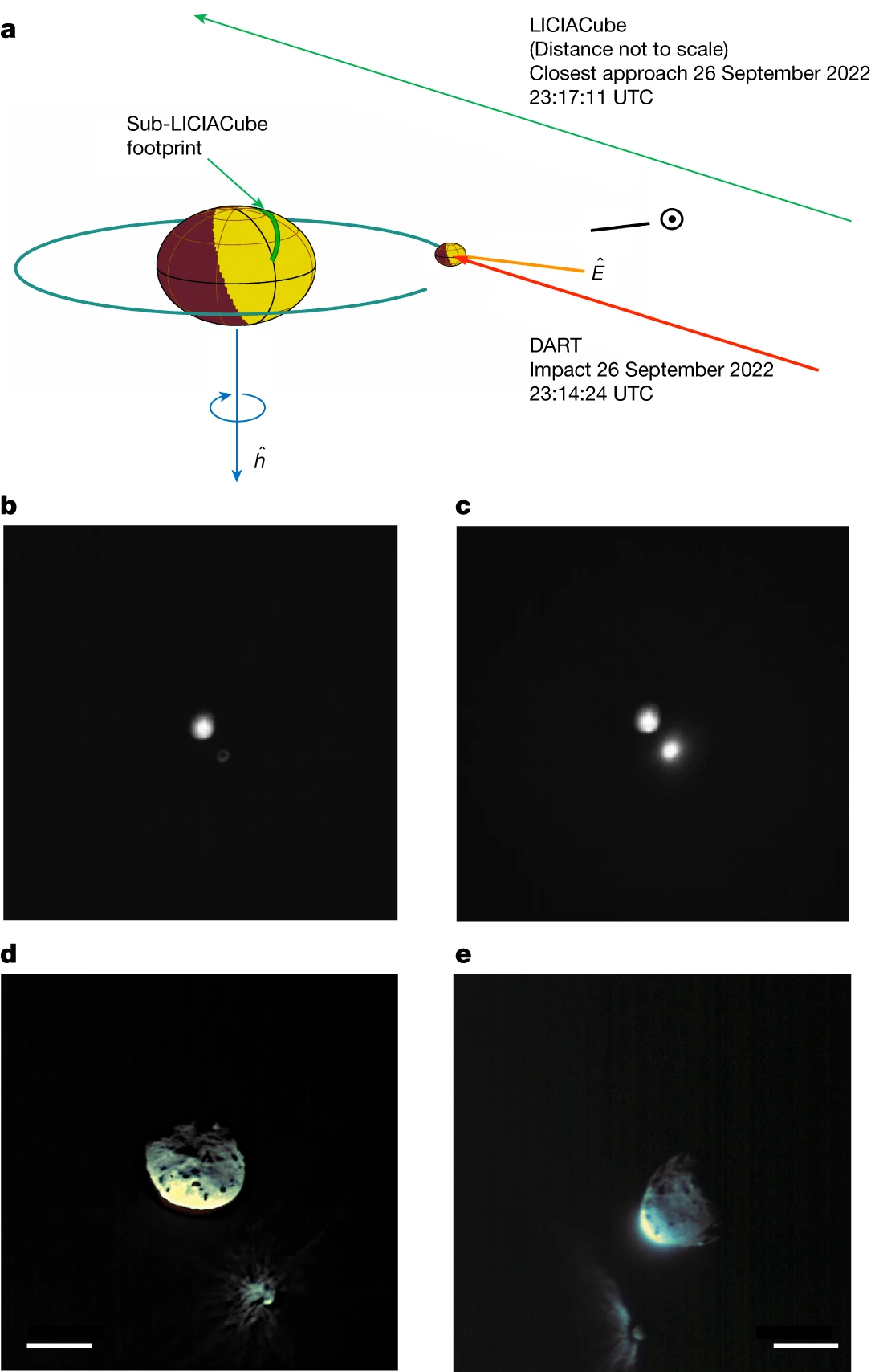 DART LICIACUBE DIMORPHOS Le immagini del primo esperimento di difesa planetaria ripreso e analizzato dalla sonda Italiana LiciaCube