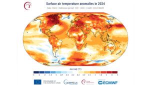 Il 2024: l'anno più caldo di sempre secondo Copernicus Grafico che descrive le anomalie della temperatura dell'aria sulla superficie terrestre
