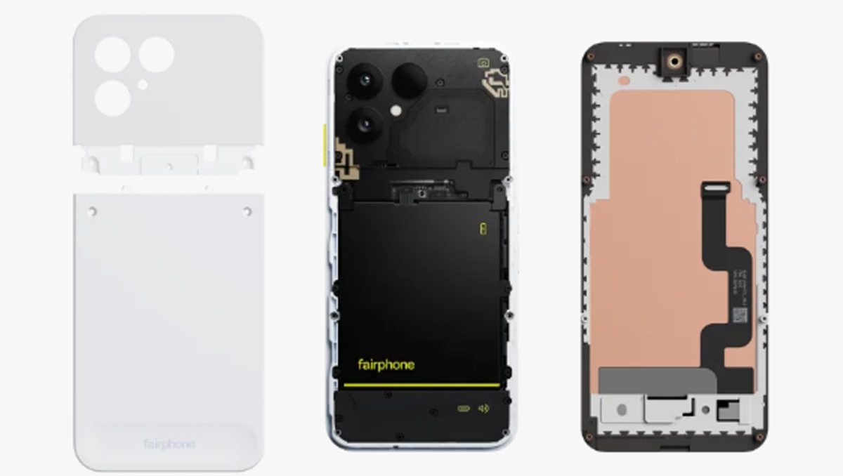 Smartphone etico riparabile: Fairphone 6 sfida l’obsolescenza con materiali riciclati, 12 moduli sostituibili e 8 anni di supporto.