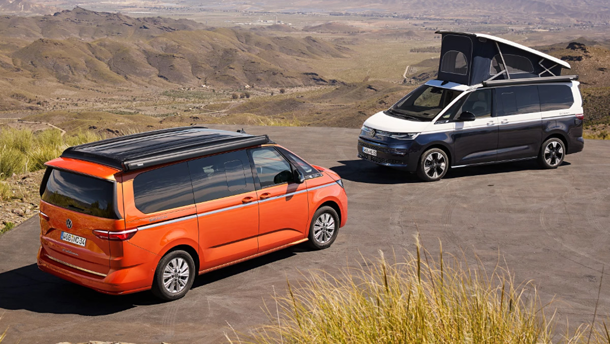 Volkswagen California eHybrid 4Motion offre trazione integrale, 91 km elettrici e più comfort dei rivali Ford Nugget e Mercedes Marco Polo.